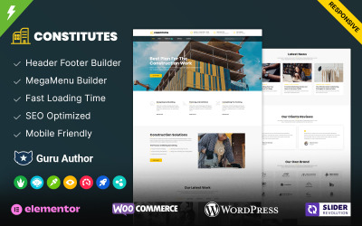 Constitutes – Építés és építés WordPress téma