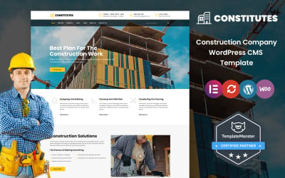 Constitutes - тема WordPress для будівництва та будівництва