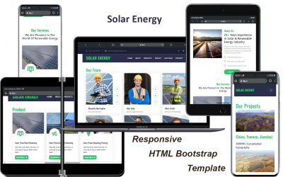 Énergie solaire - Modèle Bootstrap HTML réactif