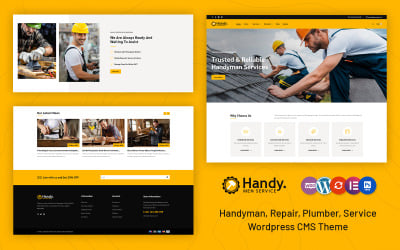Handyman - Handyman, Encanador, Renovação, Serviço de Manutenção Elementor WordPress Theme