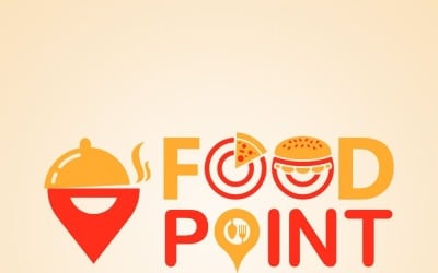 Modello di progettazione del logo - Punto di cibo