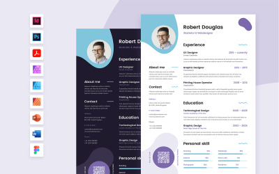 Płynne CV Szablon CV Tryb ciemny