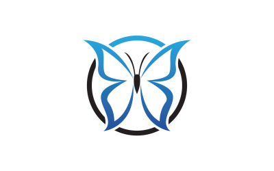 Butterfly Icon Logo Vector Beauty V12