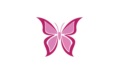 Butterfly Icon Logo Vector Beauty V1
