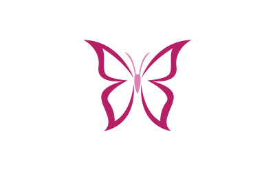 Butterfly Icon Logo Vector Beauty V3