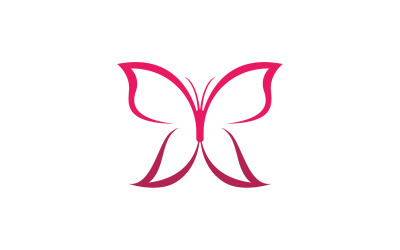 Butterfly Icon Logo Vector Beauty V5