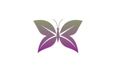 Butterfly Icon Logo Vector Beauty V7