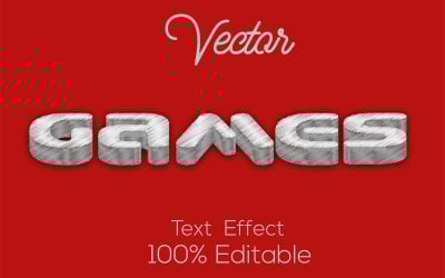 3D-Spiele | Moderne 3D-Spiele Vektor-Text-Effekt-Vorlage