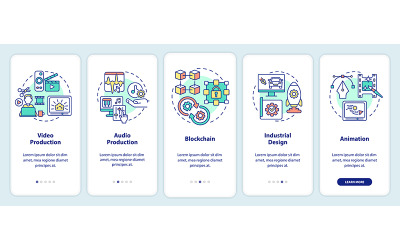 Gefragte Fähigkeiten für Freelancing Onboarding Mobile App Screen