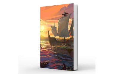 3d шаблон макета обложки книги