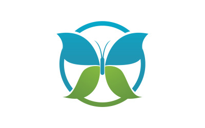 Icono de mariposa Logo Vector Belleza V13