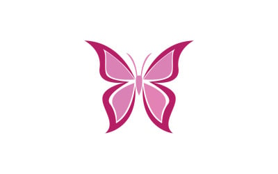 Icono de mariposa Logo Vector Belleza V1
