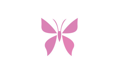 Icono de mariposa Logo Vector Belleza V2