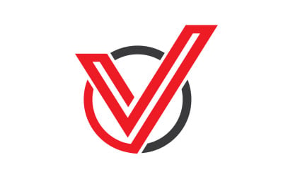 Design de modelo de negócios inicial de letra V Vector V8