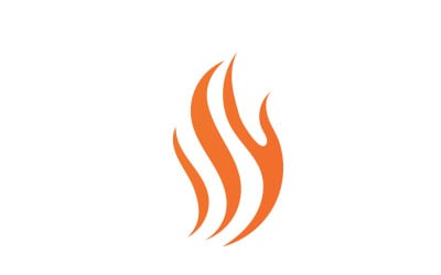 Flame Fire Logo Icon Symbol Hot V12