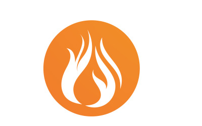 Flame Fire Logo Icon Symbol Hot V13