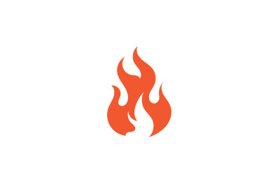 Llama Fuego Logo Icono Símbolo Caliente V19