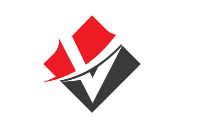 V lettera iniziale modello di business Design Vector V9