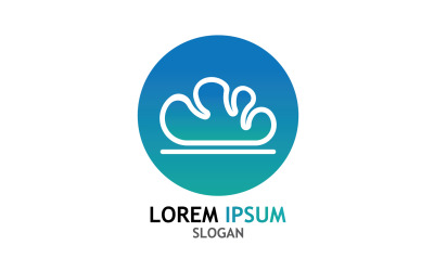 Bulut Logo Vektör Şablonu Ve Sembol V7