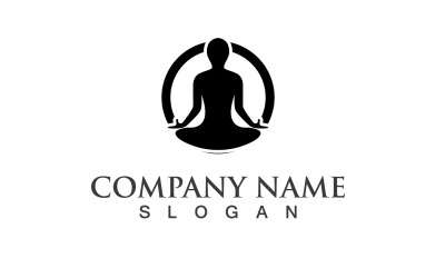 Donna Yoga Logo Silhouette Carattere V11