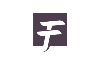F Lettera iniziale Icona Logo Illustrazione Design Vector V15