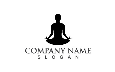 Kadın Yoga Logo Siluet Karakteri V5