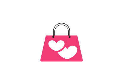 Modèle de logo de boutique en ligne Vector Icon Design V1