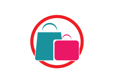 Modèle de logo de boutique en ligne Vector Icon Design V8
