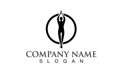 Mujer Yoga Logo Silueta Carácter V8