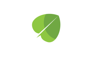 Foglia Eco Verde Natura Elemento Vector Logo V3