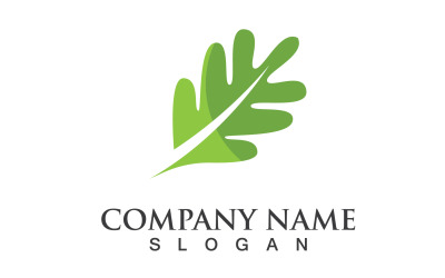 Foglia Eco Verde Natura Elemento Vector Logo V8