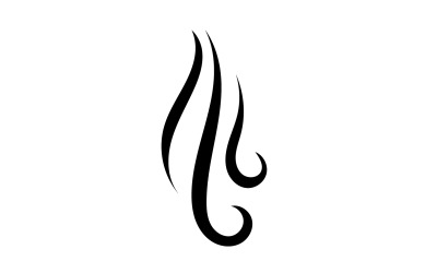 Hairwave Black Wave Logo Vector Illustration Design V9