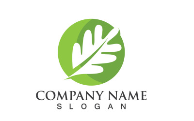 Liść Eco Green Nature Element Vector Logo V13