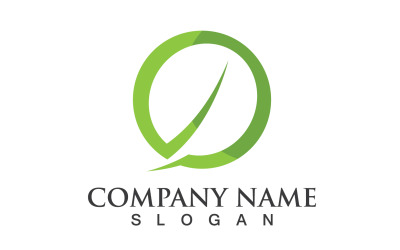 Liść Eco Green Nature Element Vector Logo V14