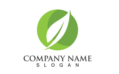 Liść Eco Green Nature Element Vector Logo V15