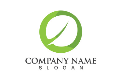 Liść Eco Green Nature Element Vector Logo V16