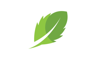 Liść Eco Green Nature Element Vector Logo V4