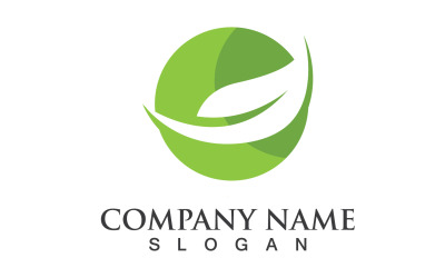 Liść Eco Green Nature Element Vector Logo V9