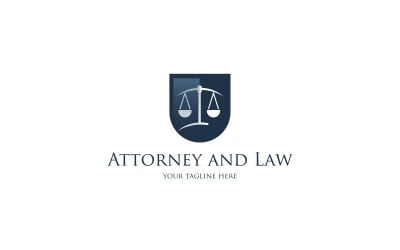 Modelo de logotipo de advogado e lei V4