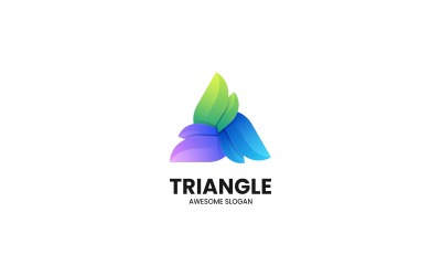 Szablon logo gradientu kolorów trójkąta