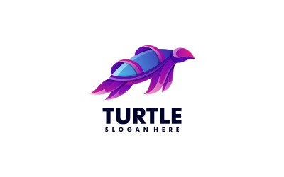 Vector Turtle Gradient färgglad logotyp
