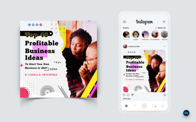Affärstjänster marknadsföring Sociala medier Postdesignmall-20
