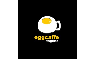 Äggkopp Cafe Logotyp vektor designmall