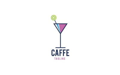 Juice Cafe Logo-Vektor-Design-Vorlage V1