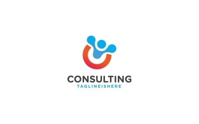 Modelo de logotipo de negócios e consultoria V3