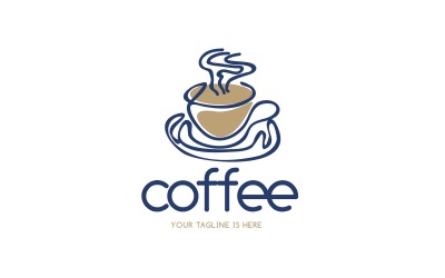 Šablona návrhu s šálkem kávy Cafe Logo Vector Design