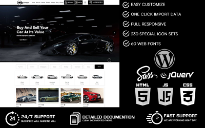 Autocar - Publicação de carros e concessionária de carros WooCommerce WordPress Theme