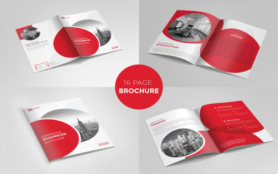 Bedrijfsprofiel Brochure Sjabloon Meerdere pagina&amp;#39;s Brochureontwerp Premium