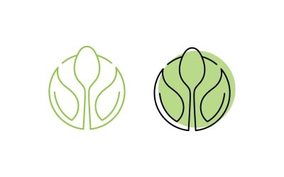 Gezonde voeding Vector Logo ontwerpsjabloon V2