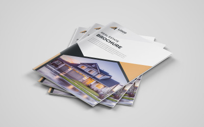 Modello di brochure aziendale a 16 pagine con forma astratta creativa. Progettazione del profilo dell&amp;#39;azienda per la relazione annuale